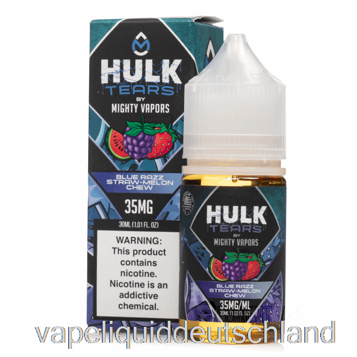Blue Razz Straw Melon Chew – Hulk Tears Salze – 30 Ml, 50 Mg Vape-Flüssigkeit